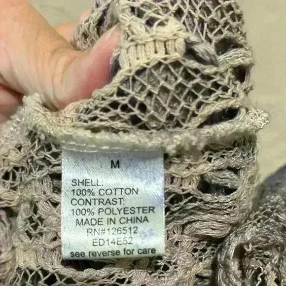 Aratta Silent Journey by Anthropologie Kimono Crotchet with Floral Detail Size M - Picture 3 of 7